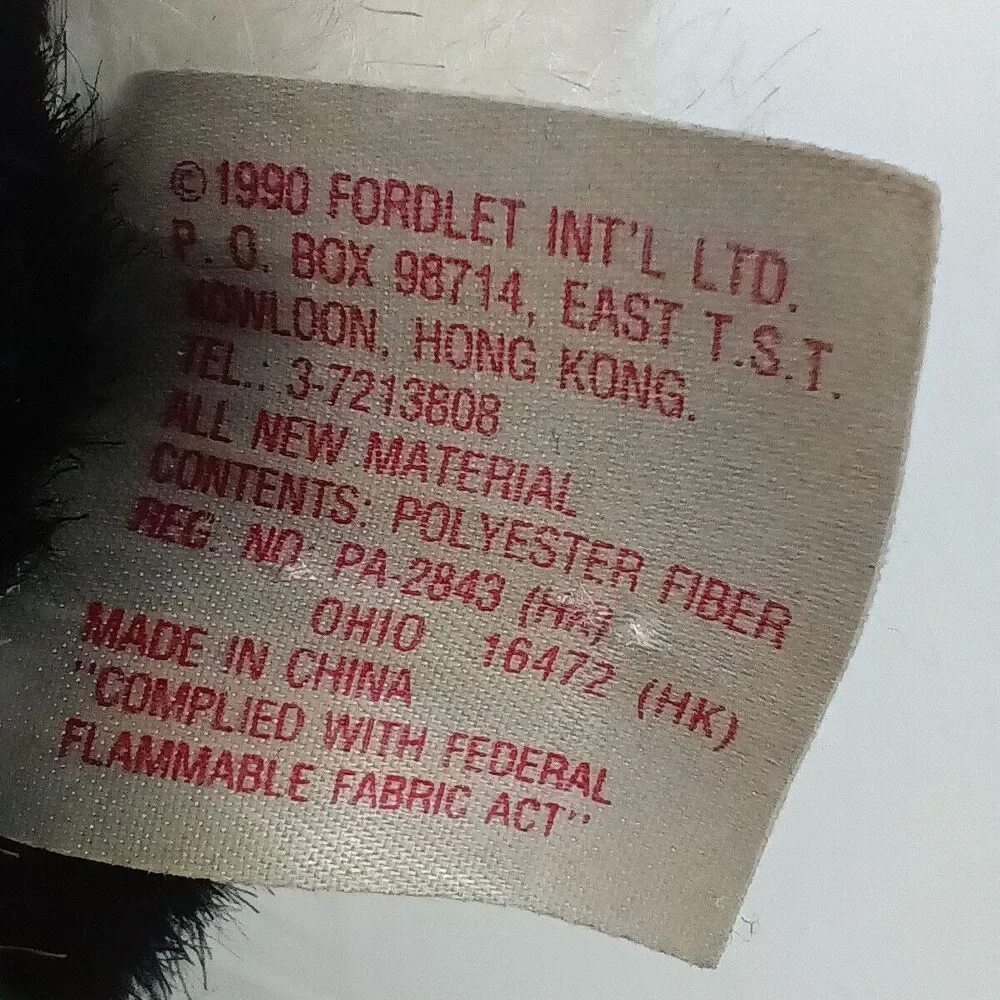 Vtg 1990 Realistic Lifelike Bunny Rabbit Plush Stuffed Animal Toy Fordlet Int
